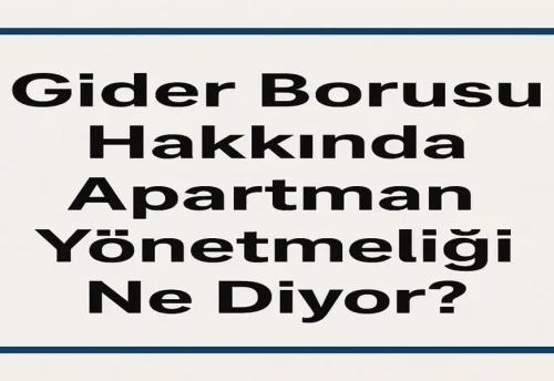 Gider Borusu Hakkında Apartman Yönetmeliği Ne Diyor?